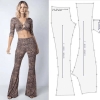 Molde Calça flare malha