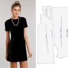 Molde Vestido t-shirt manga c urta